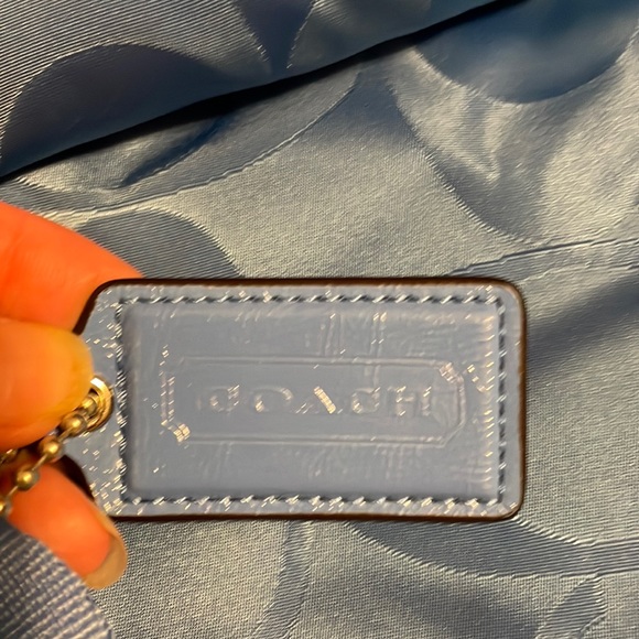 Coach pack away tote. medium blue. - Picture 7 of 8